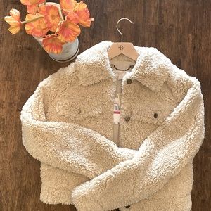 NWT Michael Kors Sherpa Faux Fur Jacket